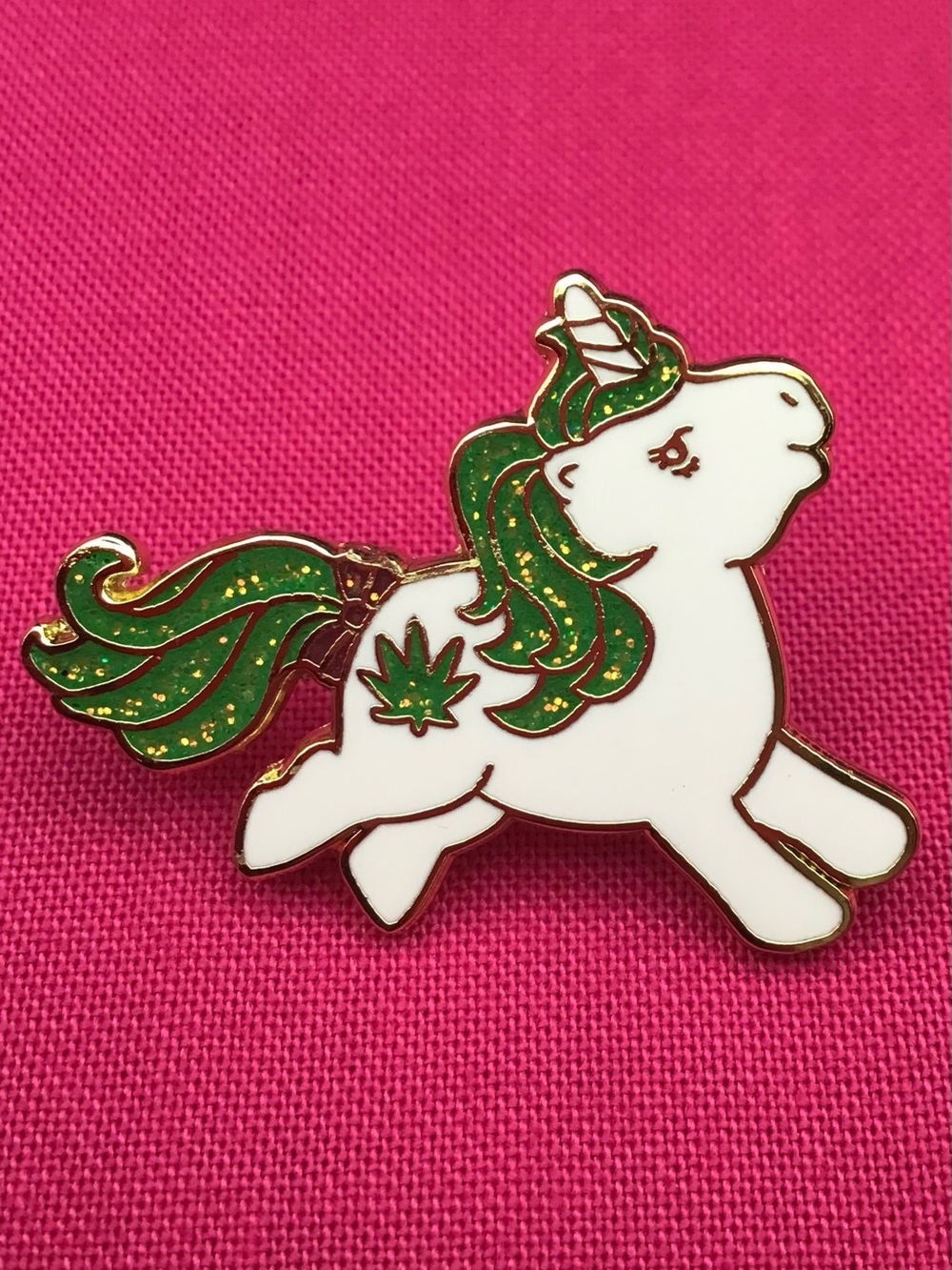 Weed Unicorn Enamel Pin